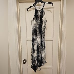 Rachel Roy Palm Printed Asymmetric Hem Dress XS NWT